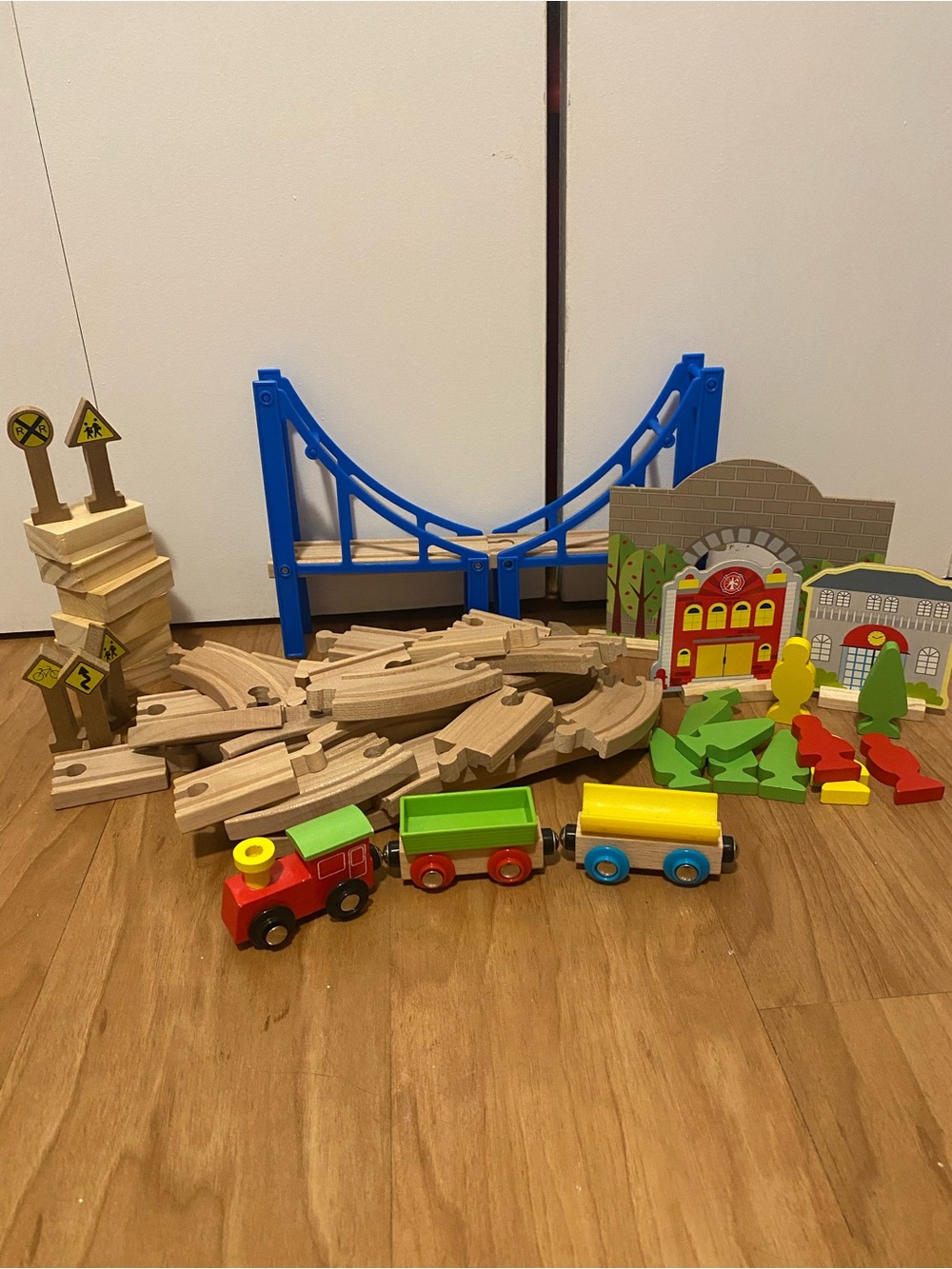 (60 piece) IKEA Wooden Train Track Building Toys DIY Activities